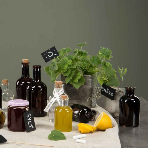 Glasflaska med kork Klar 250 ml