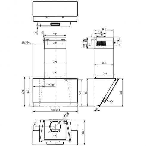 Gorenje Köksfläkt W6TB Svart