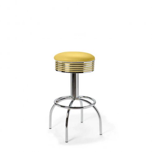 Diner barstol nostalgi utan rygg gul