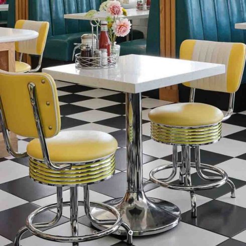 Diner barstol retro 66 cm med rygg