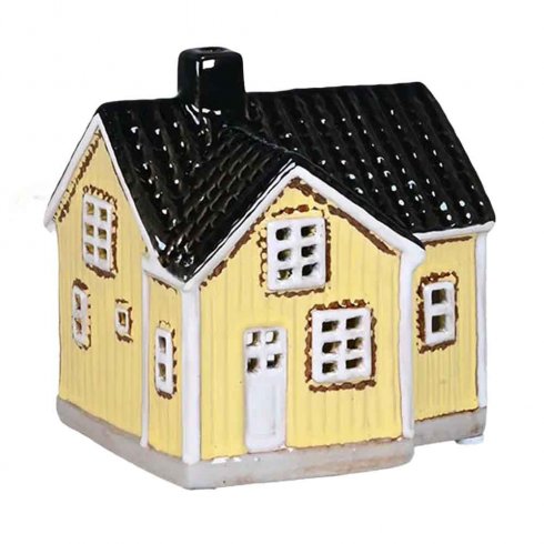 Keramikhus Svenskt Gult för värmeljus 12 cm