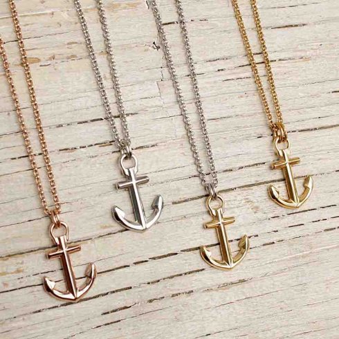 Marint Ankarhalsband Anchors´s aweigh Roséuld