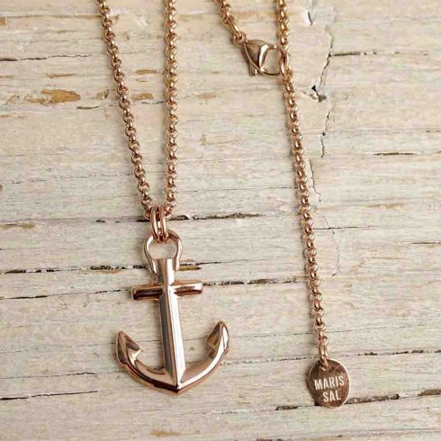 Marint Ankarhalsband Anchors´s aweigh Roséuld