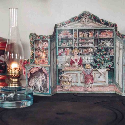Gammaldags Adventskalender 3D Handelsbod