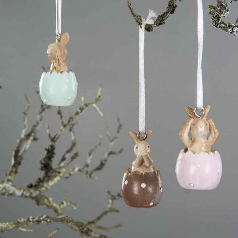 Kaninvänner hängade i snöre 3 set