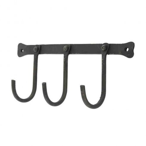 Kroklist med 3 krokar 31 cm Svart