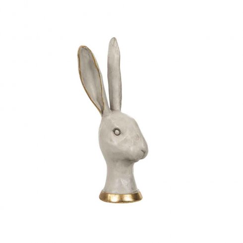 Hare huvud Vit/guld Small