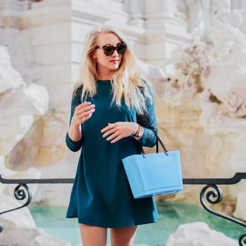 Väska Hinza Liten Ljusblå - Green Plastic