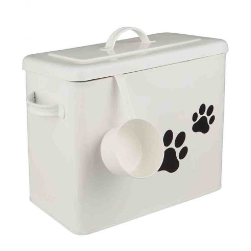 Hundmatsburk med mått & tassmotiv