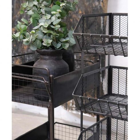 Mesa metallhylla med 4 fack - Trademark Living