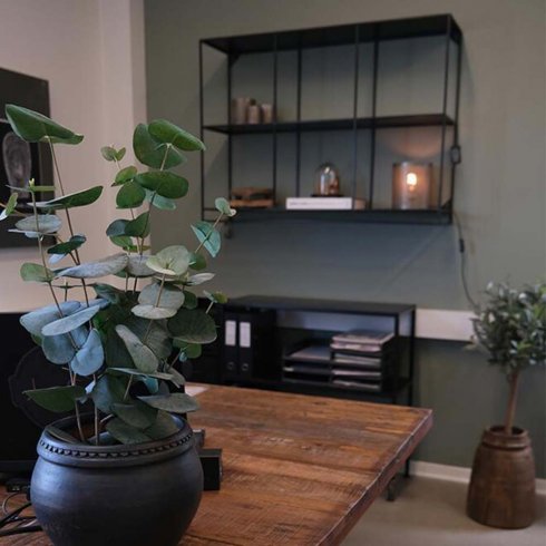 Washington vägghylla med 6 fack svart - Trademark Living