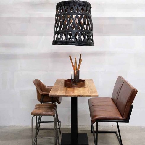 Barstol Brooklyn med lädersäte Trademark Living