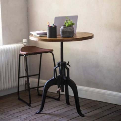 Höj- och sänkbart Underrede för rund eller kvadratisk bordsskiva