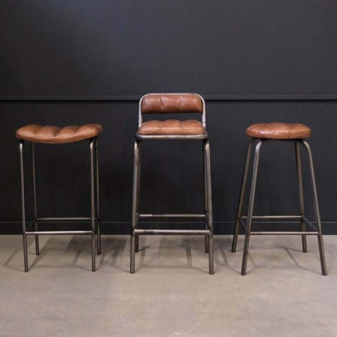 Barstol Brooklyn med lädersits Trademark Living