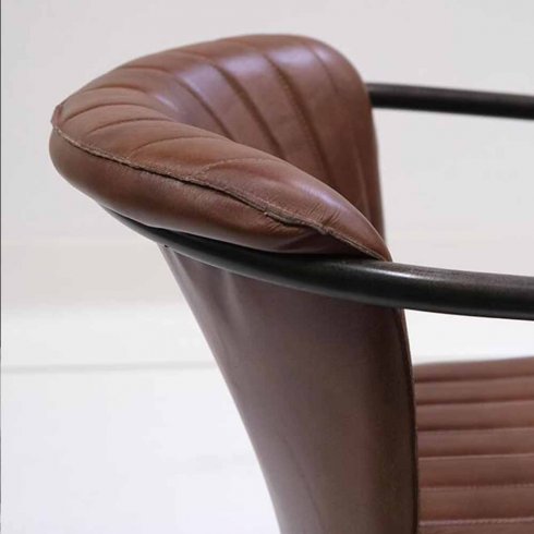 Matstol Harlem med Quiltat läder Trademark Living