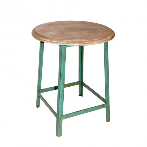 Pall med grönt järn & återvunnet trä Trademark Living