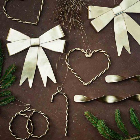 Dekorationshänge hjärta i mässing