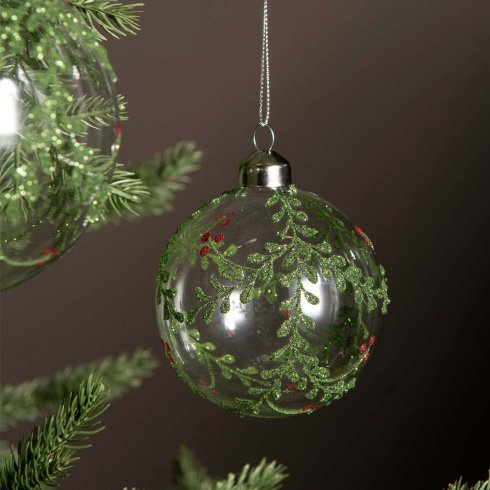 Julgranskulor 4 pack flowers 8 cm 