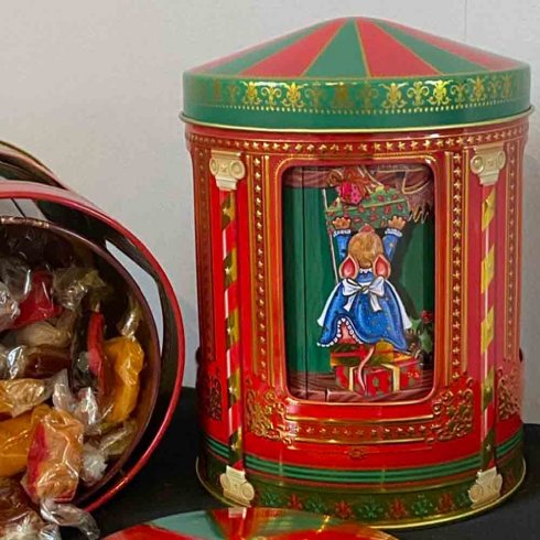 Plåtburk Speldosa Julmöss