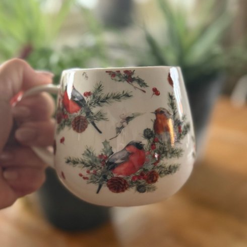 Julmugg med tesil & lock Fåglar