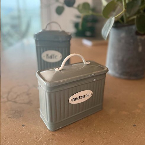 Retro Kaffeburk i järn - rektangulär Grön