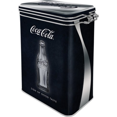 Coca cola burk svart med knäpplock