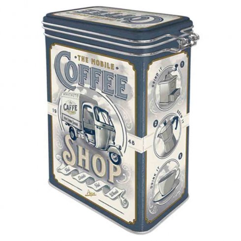 Kaffeburk coffee shop med knäpplock