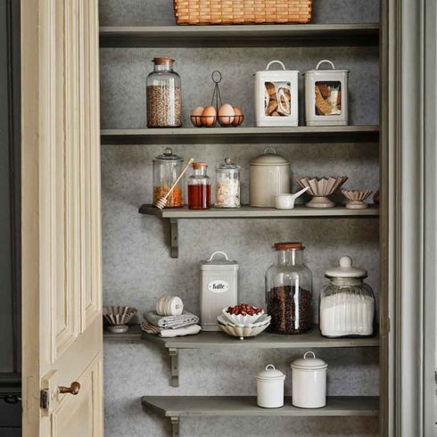 Retro Kaffeburk i järn - rektangulär Beige