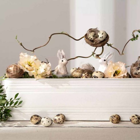 Hare med fjädrar stick mix 2 st