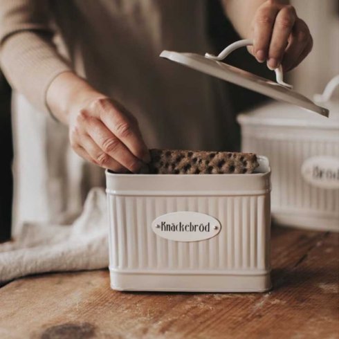 Retro knäckebrödsburk - Beige