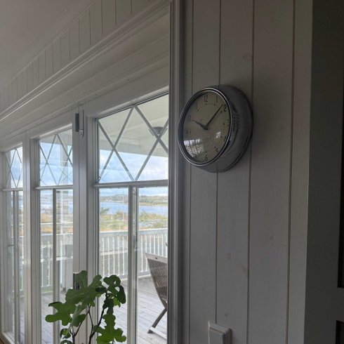 Klocka 50-tal Chrome (Plint)