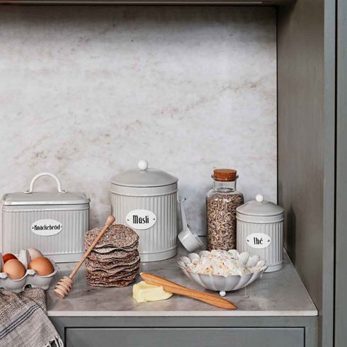 Retro knäckebrödsburk - Beige