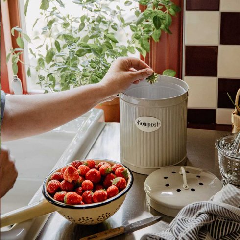 Retro kompostburk - Beige