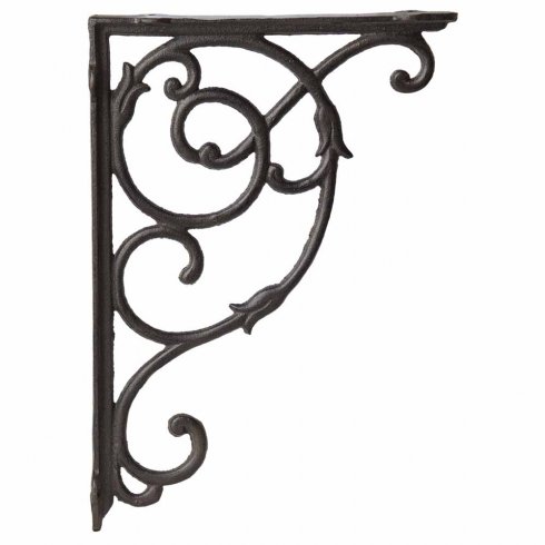 Konsol i gjutjärn brun/svart 23 x 33 cm