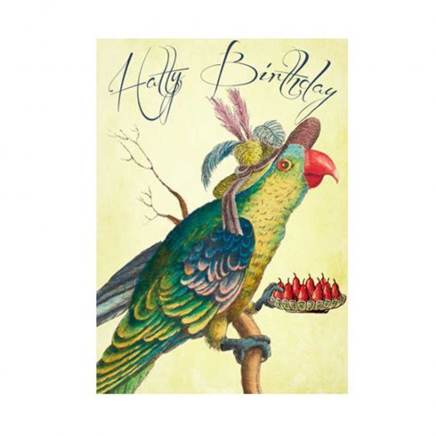 Födelsedagskort dubbelt Birthday Bird