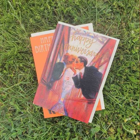 Happy Anniversary Kort dubbelt 