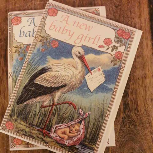 Gratulationskort Dubbelt Flicka