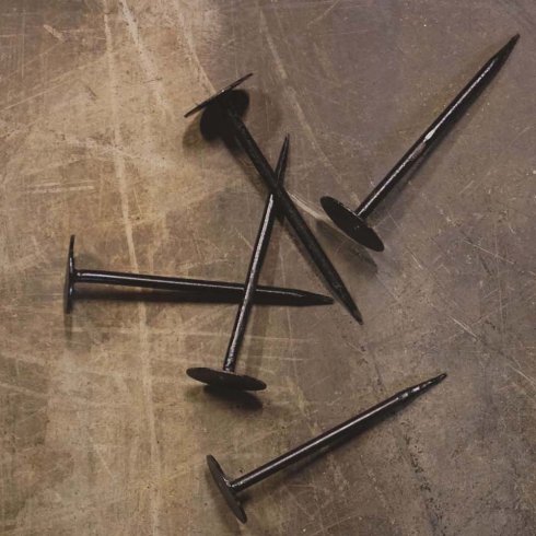 Järnspik med platt huvud 