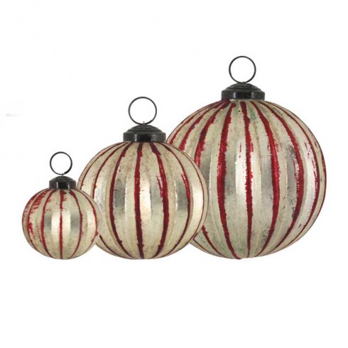 Julgranskulor Mix 3 set Cherry champagne