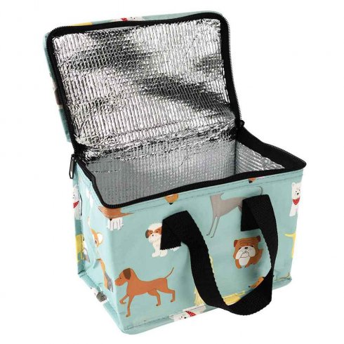 Kylväska / lunchväska Hundmotiv blå