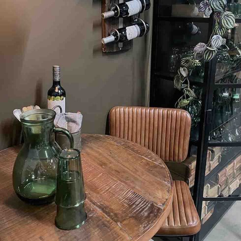 Barstol Astoria med Quiltad i läder Trademark Living