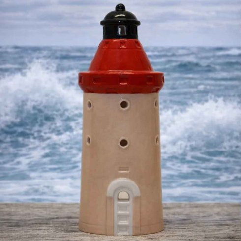 Keramikhus Landsort fyr för värmeljus 18 cm