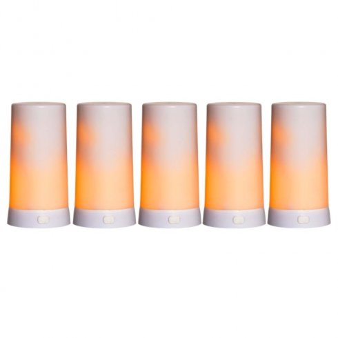 Uppladdningsbara ledljus med USB utan laddare 5 set