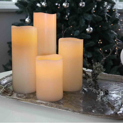 LED blockljus Ø 10 cm Höjd 25 cm