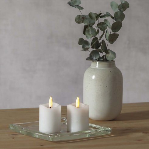 LED blockljus 2 pack flame