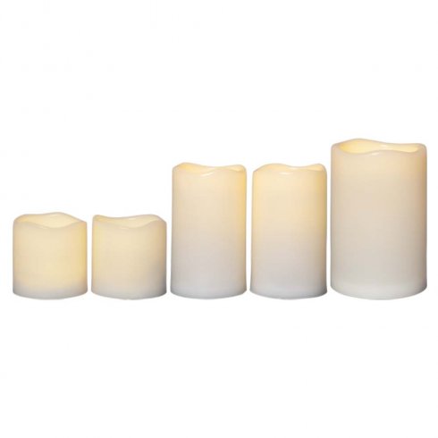 LED blockljus 5 pack med fjärrkontroll