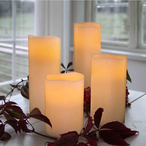 LED blockljus Ø 10 cm Höjd 25 cm