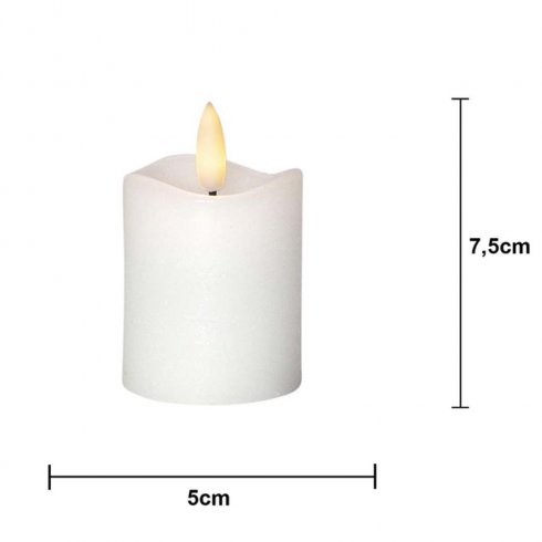 LED blockljus 2 pack flame