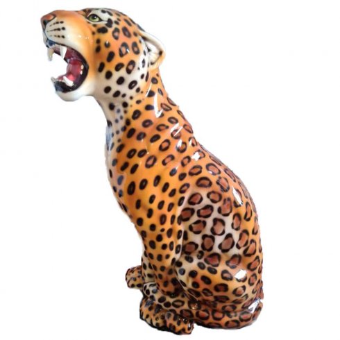 Italienskt porslinsdjur leopard 86 cm
