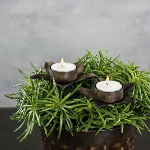 Värmeljushållare Pinne Antik Brun